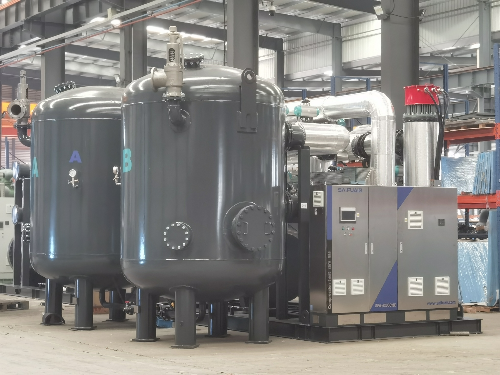 SAIFUAIR 420 cubic zero air consumption compression heat suction dryer production process exposure!