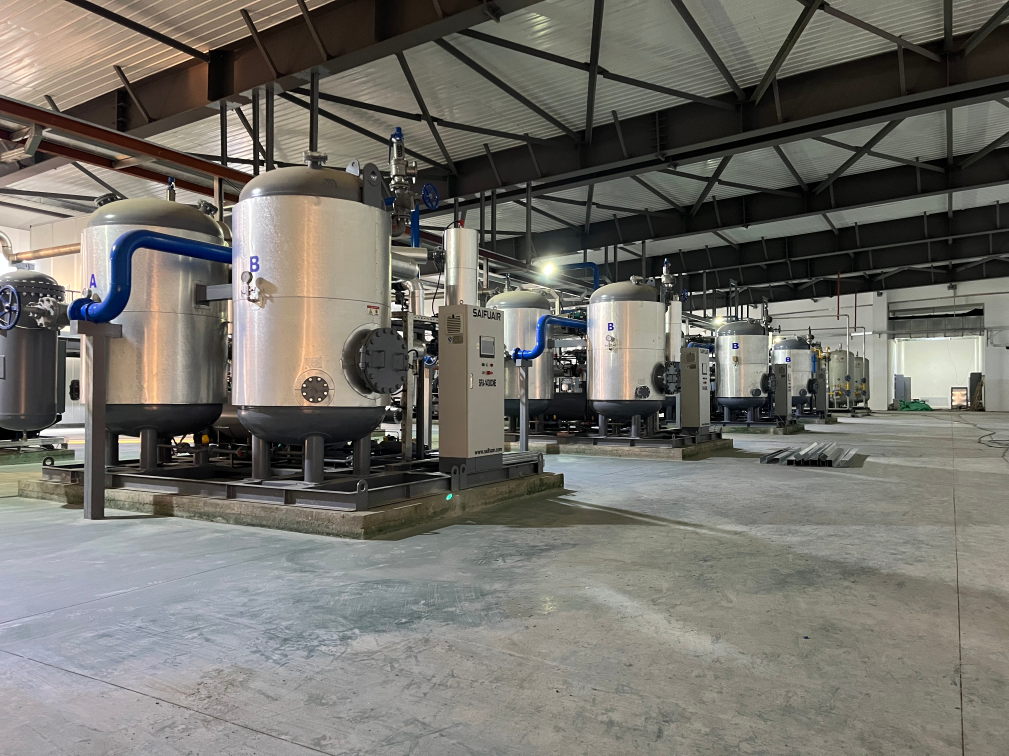 143 cubic meters zero gas consumption compression heat drying machine to help new material enterprises green development